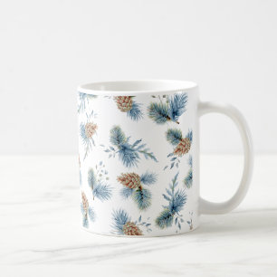 Mug Pin et plantes vertes de fête d'hiver
