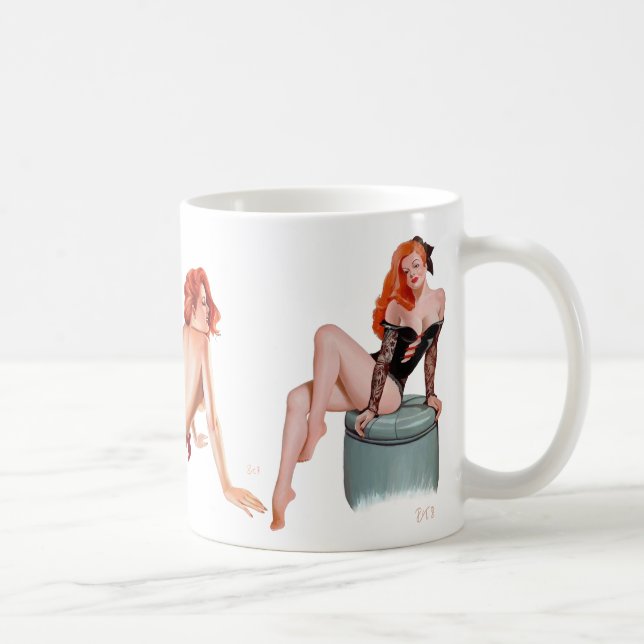 Mug Pin vers le haut des filles (tasse) (Droite)