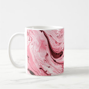 Mug Pinceau à eau abstrait monochrome, Rouge Futuristi