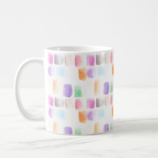 Mug Pinceau arc-en-ciel aquarelle Traits peints à la m (Gauche)