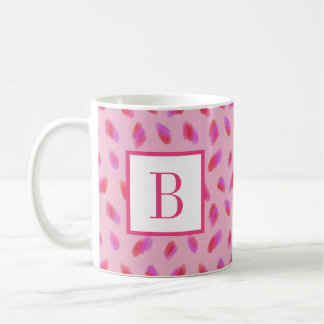 Mug Pinceau de peinture Abstrait Pink rouge violet ros