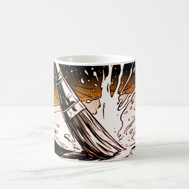 Mug Pinceau de style graphique aux couleurs rétro Tach (Centre)