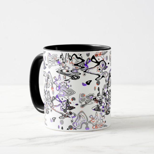 Mug Pinceau moderne abstrait éclaboussé de manière élé (Devant gauche)
