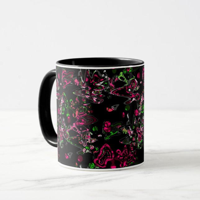 Mug Pinceau moderne abstrait éclaboussé de manière élé (Devant gauche)
