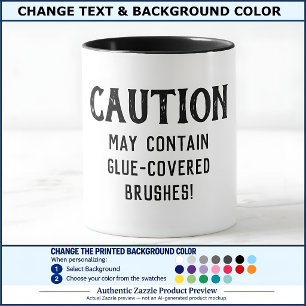Mug Pinceaux de découpage Citation personnalisée BW04