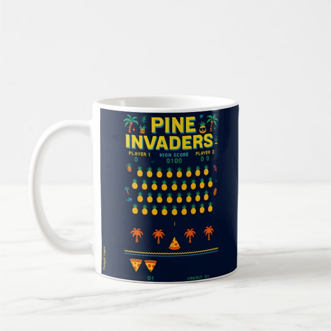 Mug Pine Invaders-Pineappy Empire Retro Games Series (Gauche)
