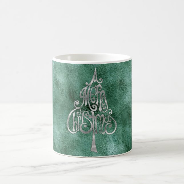 Mug Pine Turquoise Vert Argent Noël (Centre)