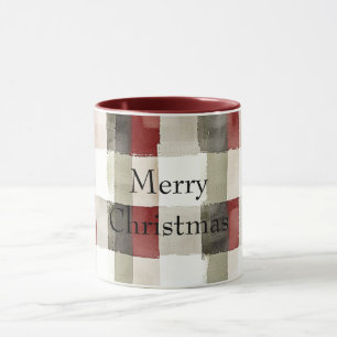 Mug Pine Vert ivoire Rouge rayures