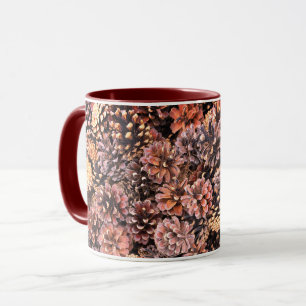 Mug Pinecone rustique automne coloré brun d'hiver