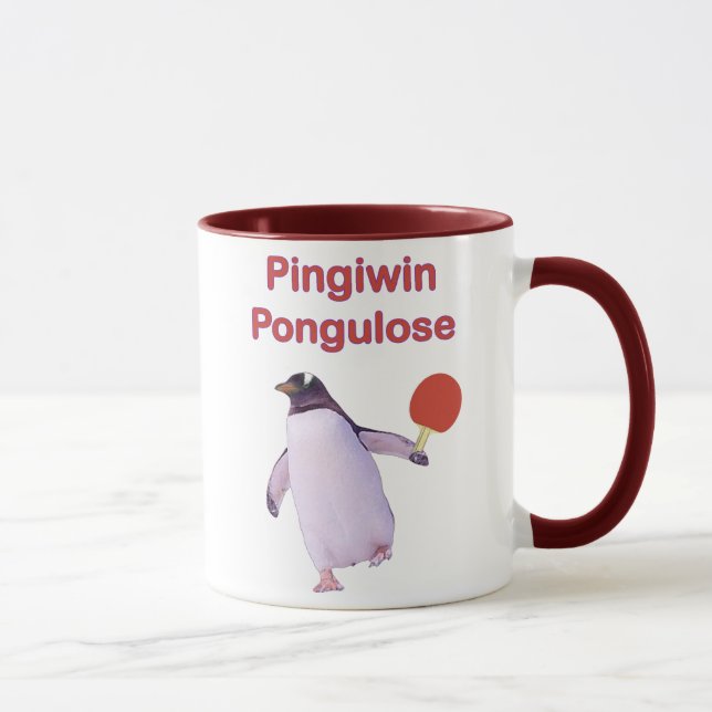 Mug ping-pong de pingouin d'uLose d'iWin (Droite)