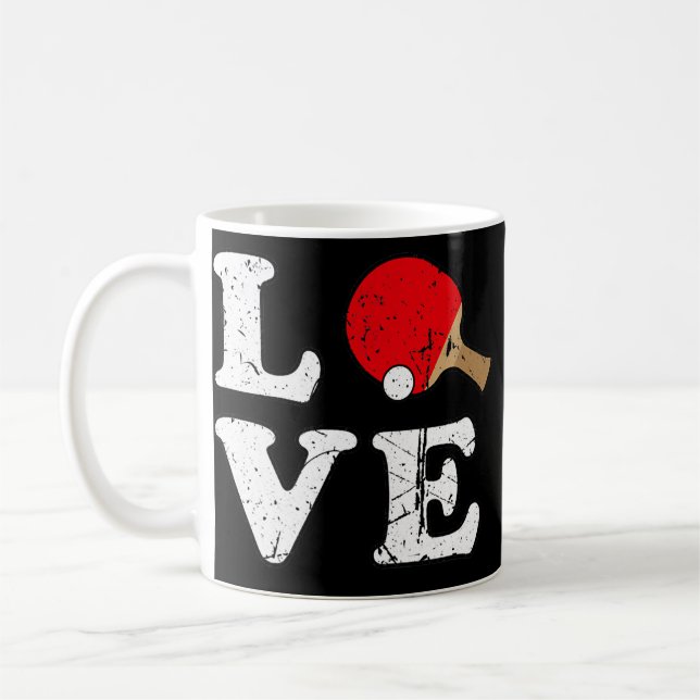 Mug Ping Pong Love Table Tennis Vintage  (Gauche)