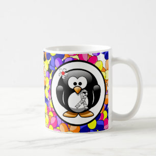 Mug Pingouin à ruban imprimé Zebra