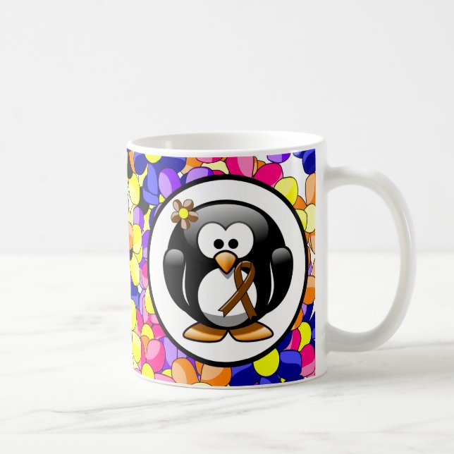 Mug Pingouin à ruban pour la sensibilisation Brown (Droite)