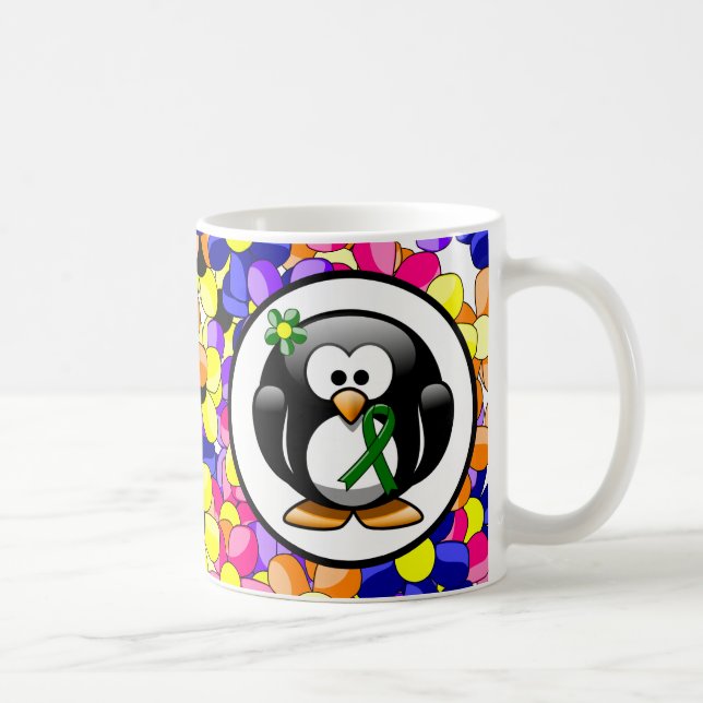 Mug Pingouin à ruban pour la sensibilisation verte (Droite)
