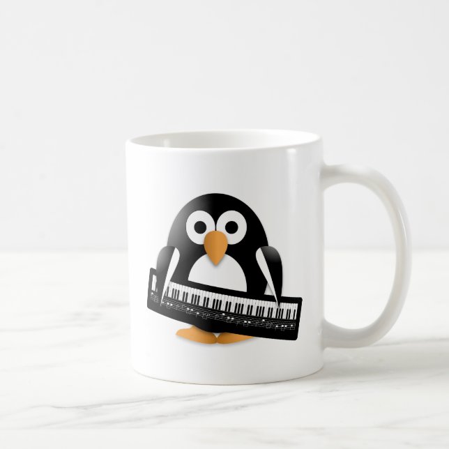 Mug Pingouin avec piano (Droite)