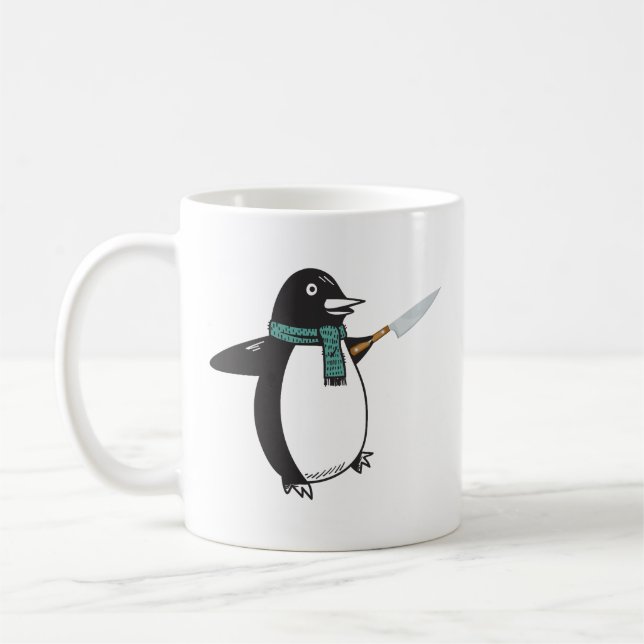 Mug Pingouin avec T-shirt couteau (Gauche)
