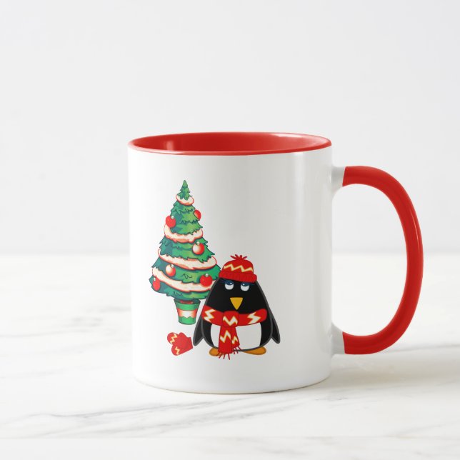 Mug Pingouin bébé mignon | Nom personnalisé Cadeau de  (Droite)