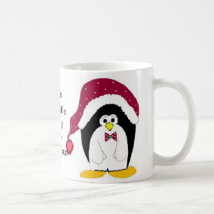 Mug Pingouin cool dans un Casquette rouge