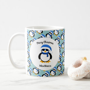 Mug Pingouin cool mignon Noël hiver Personnaliser
