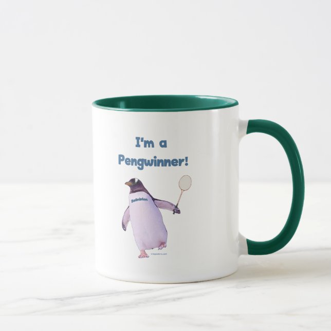 Mug Pingouin de badminton (Droite)