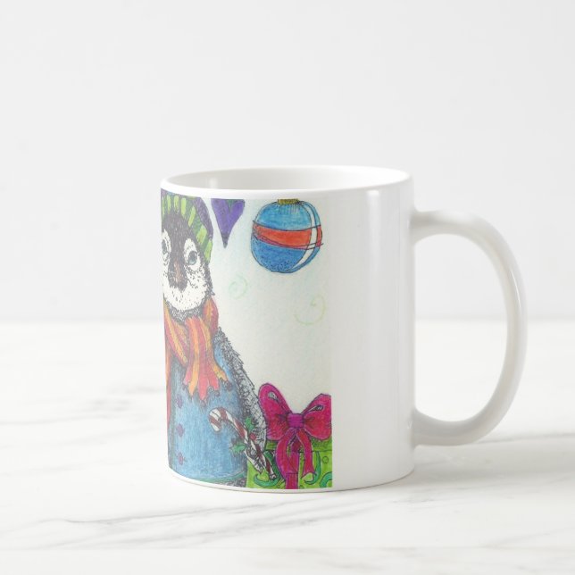 Mug Pingouin de bébé de vacances (Droite)