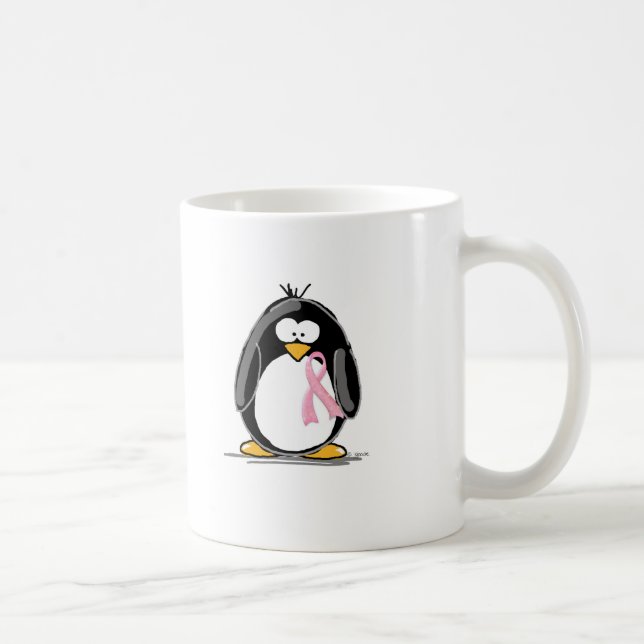 Mug Pingouin de cancer du sein (Droite)