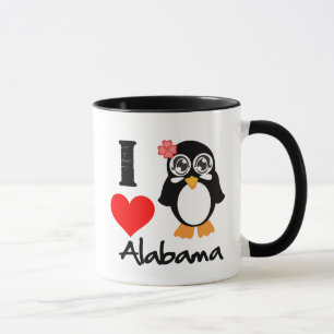 Mug Pingouin de l'Alabama - amour Alabama d'I