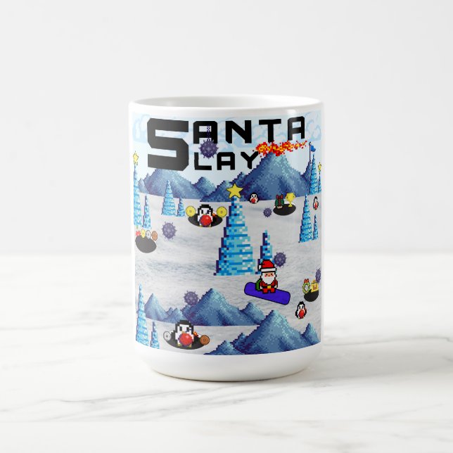 Mug Pingouin de l'équipe de snowboard père Noël de Mik (Centre)