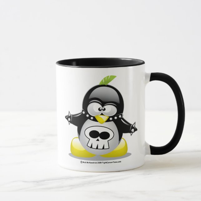 Mug Pingouin de rocker punk (Droite)