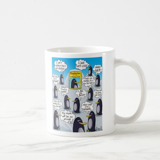 Mug Pingouin drôle et mignon du mois. (Droite)