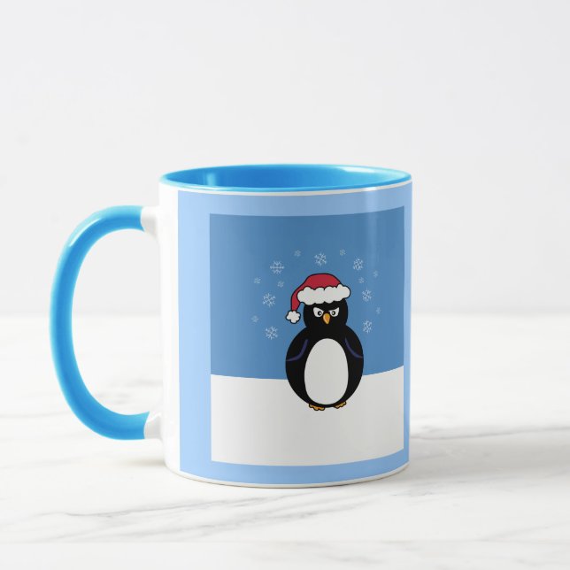 Mug Pingouin fâché de Noël (Gauche)