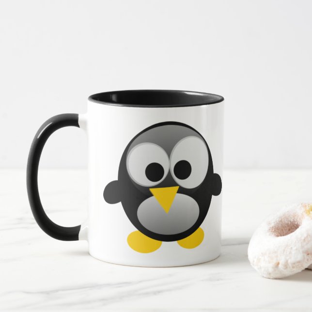 Mug Pingouin maladroit de Linux Tux (Avec donut)