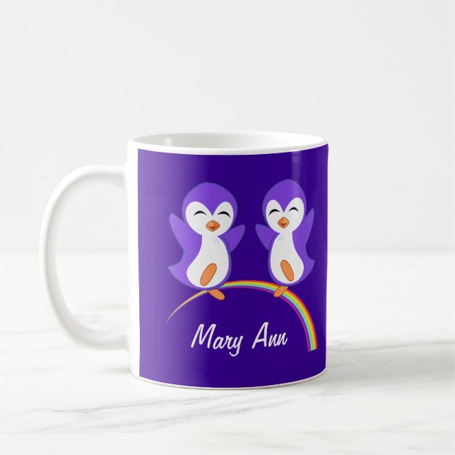 Mug Pingouin mou pourpre (Gauche)