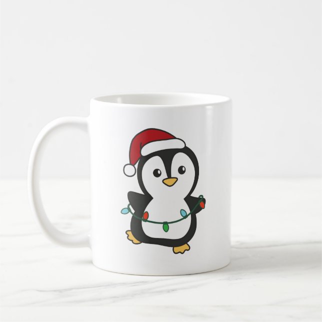 Mug Pingouin Noël Animaux d'hiver Pingouines de vacanc (Gauche)