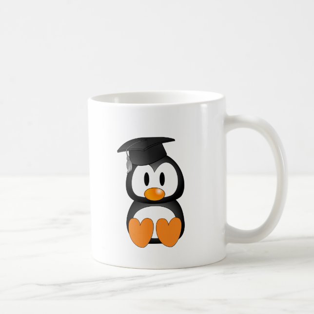 Mug Pingouin personnalisable d'obtention du diplôme (Droite)