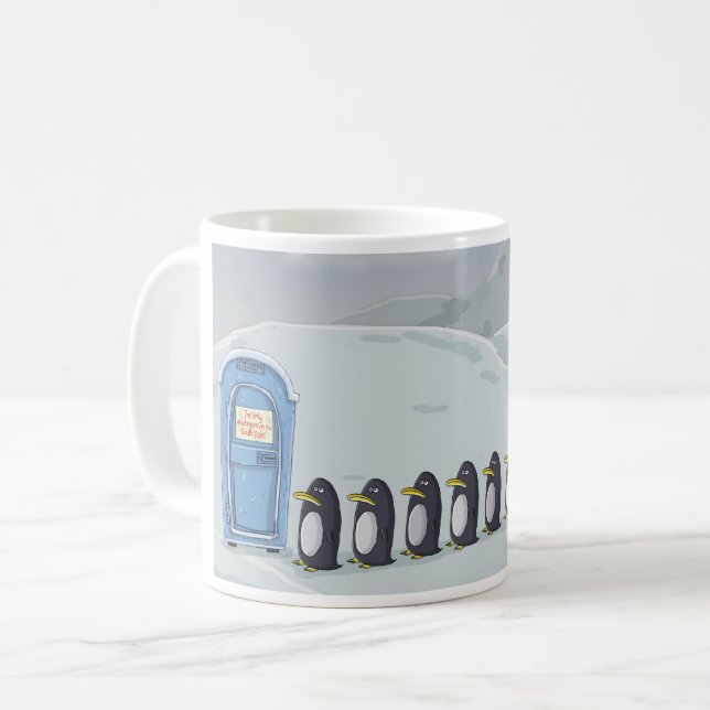 Mug Pingouins mignons, seulement toilette sur le Pôle  (Devant gauche)
