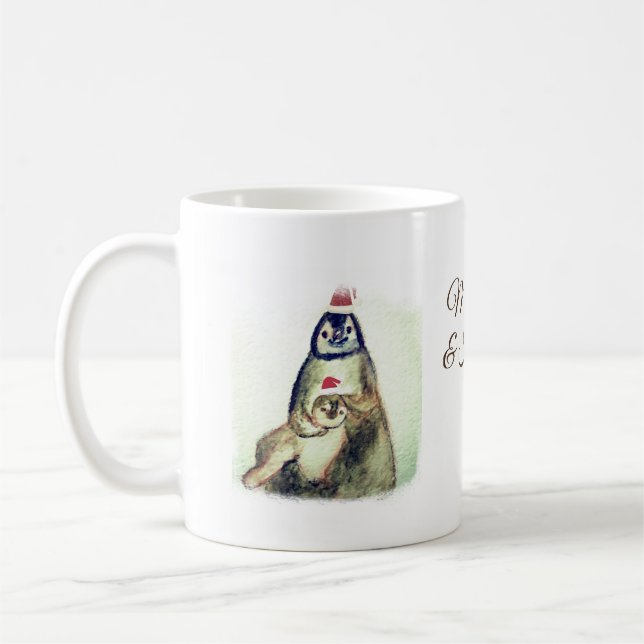 Mug Pingouins Personnalisé Nom Fête Musique (Gauche)