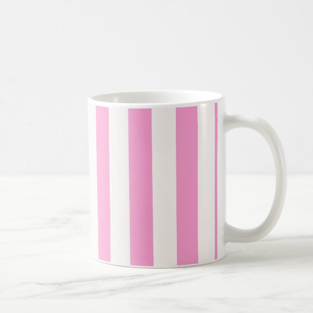 Mug Pink and White Extra Large Stripe (Droite)