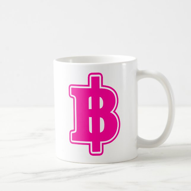 Mug PINK BAHT SIGNER ฿ Thai Devise ฿ (Droite)