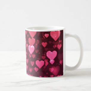 Mug Pink Bokeh Hearts papier peint Arrière - plan numé