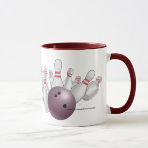 Mug Pink Bowling Ball Fête personnalisée