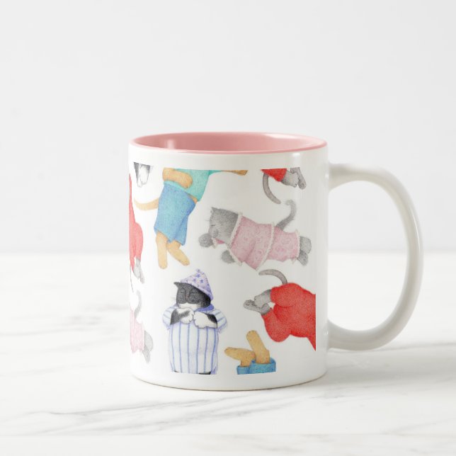 MUG PINK CATS PAJAMAS Deux Tons (Droit)