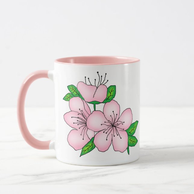 Mug - Pink Cherry Blossom (Gauche)