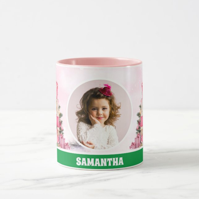 Mug Pink Christmas Nutcracker Kids Photo Hot Chocolat (Centre)