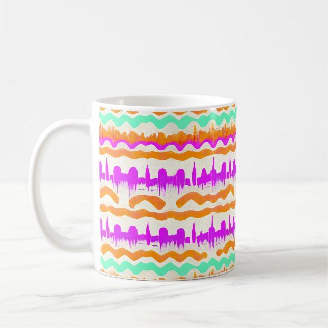 Mug Pink City Urban Mural Graffiti Street Art Motif (Gauche)