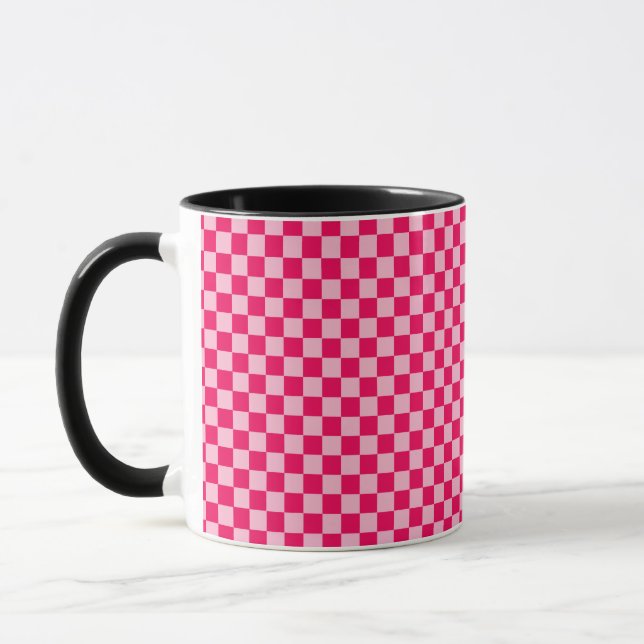 Mug Pink Combination Classic Checkerboard par STaylor (Gauche)