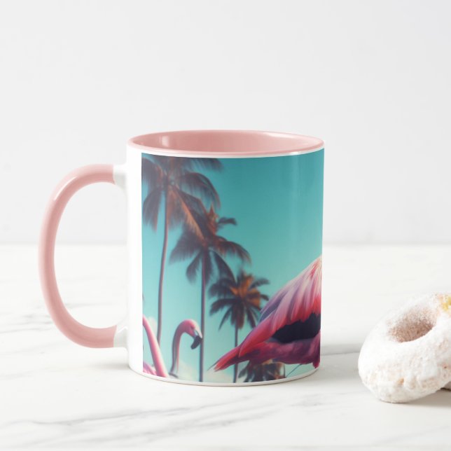 Mug Pink flamand (Avec donut)