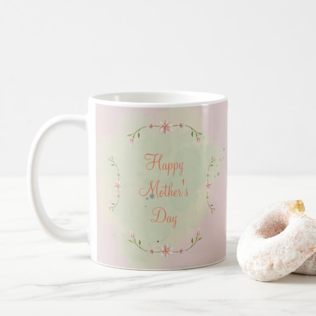 MUG PINK FLORAL BLISS JOUR DE LA MÈRE (Avec donut)