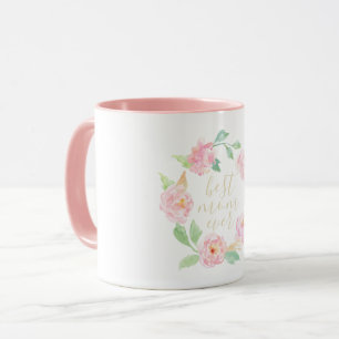 Mug Pink Floral Meilleure Maman Jamais Mère's Day Cade