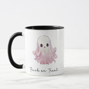 Mug Pink Ghost Trick ou traiter Halloween